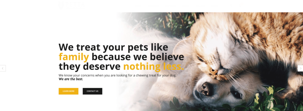 Petta - Pet Care WordPress Theme Overview