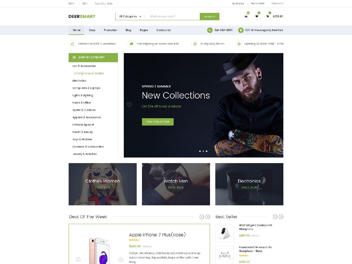 DeerSmart – Multipurpose Responsive WooCommerce WordPress Theme
