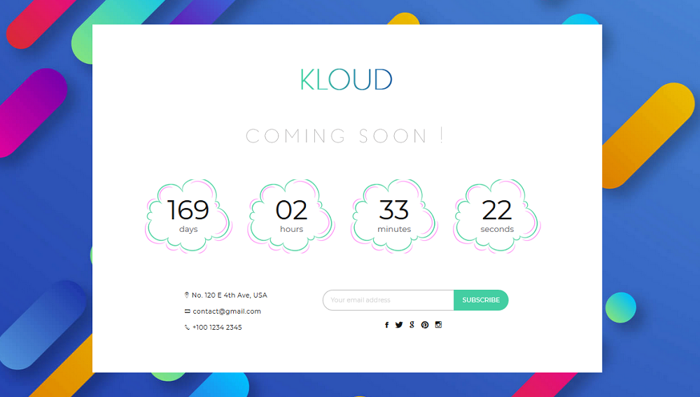 Coming Soon Page