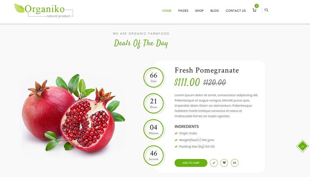Organiko Countdown Timer