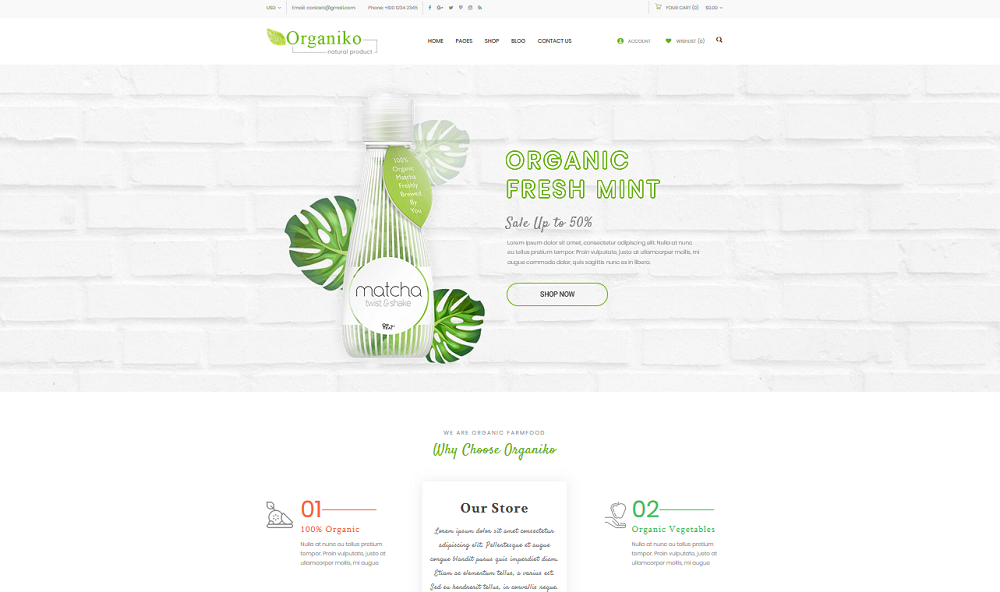 Organiko Homepage 2