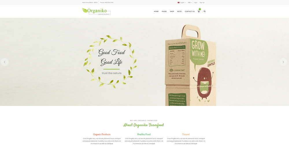 Organiko Homepage 3